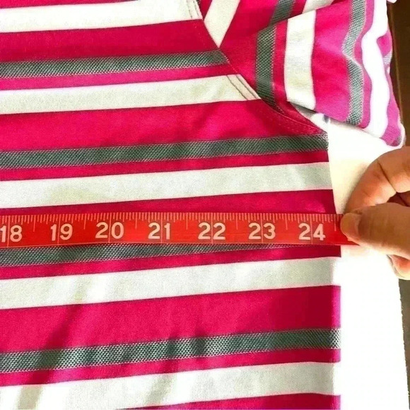 Nike Men's Dri Fit Tech Core Stripe, Ultra 2.0 Golf Polo Pink/White Size XL - Picture 13 of 13